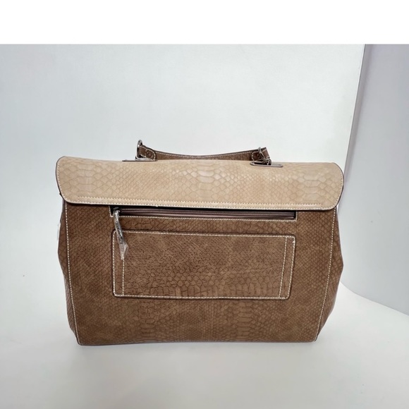 NEW W. TAGS Simply Noelle Gray Snakeskin briefcase - Picture 2 of 4